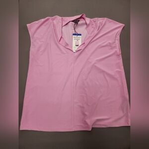 Buffalo David Bitton Light Pink V-Neck Blouse